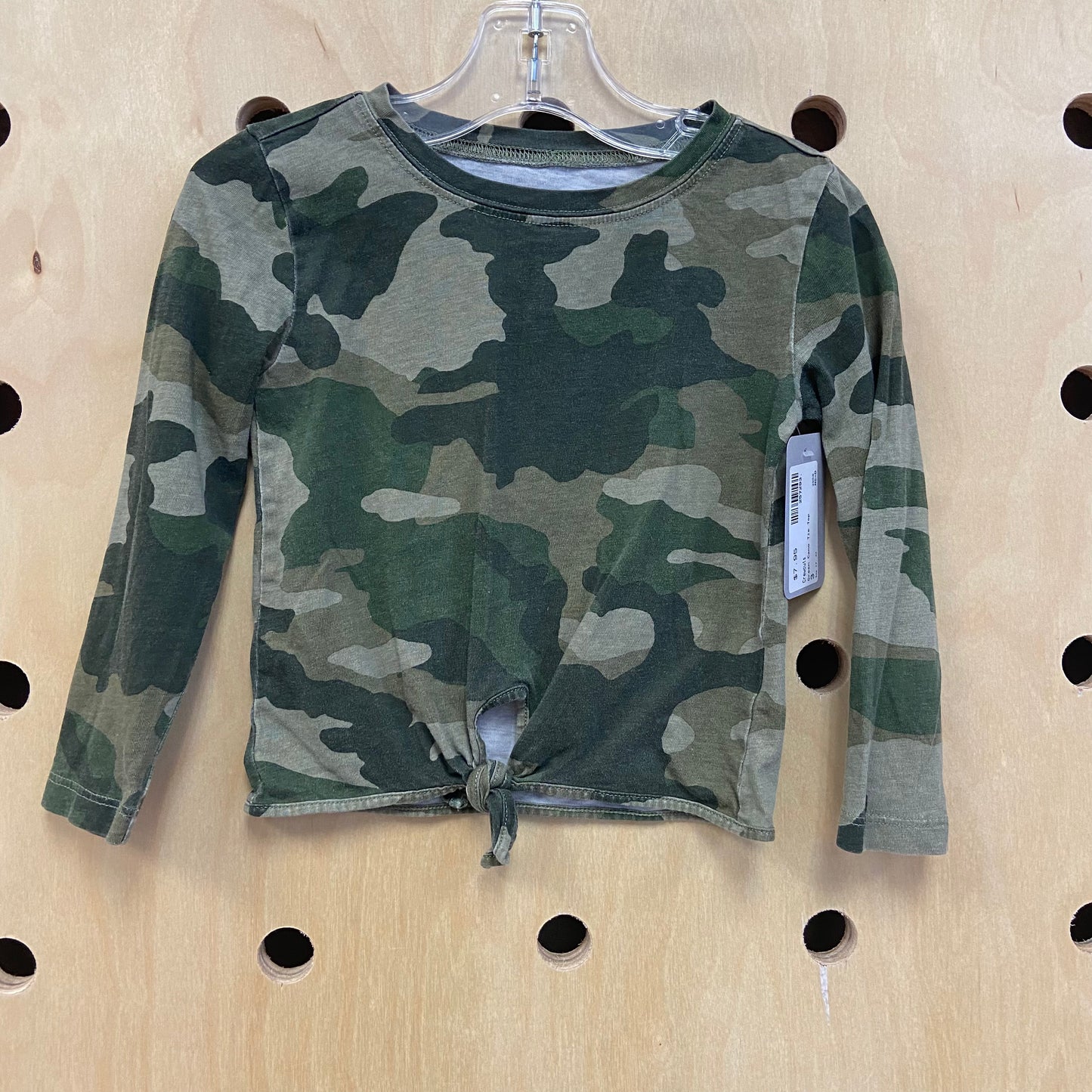 Green Camo Tie Top