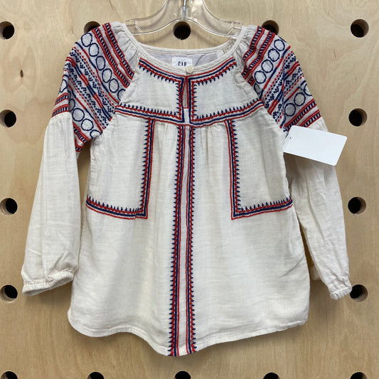 Cream Embroidered Top