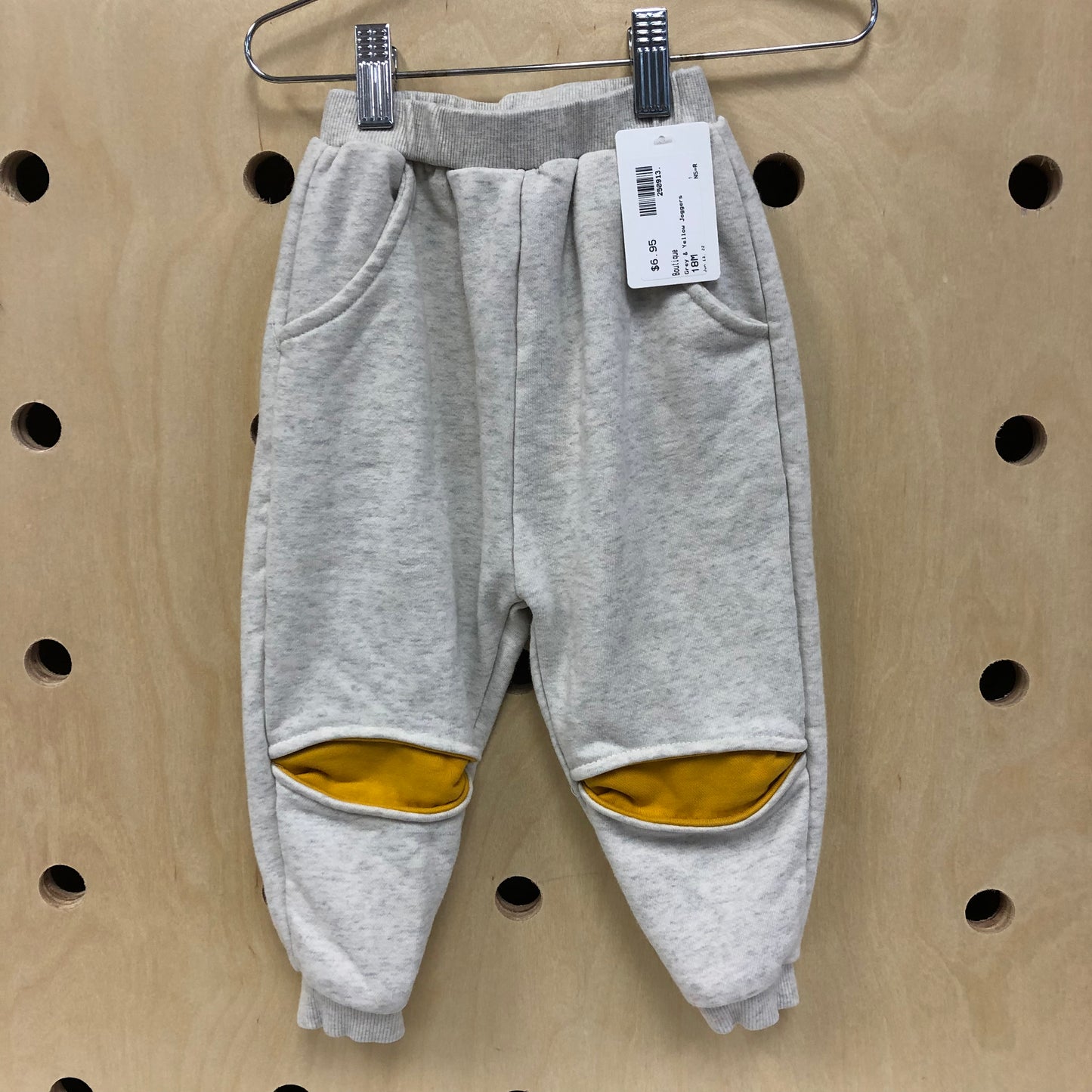 Grey & Yellow Joggers