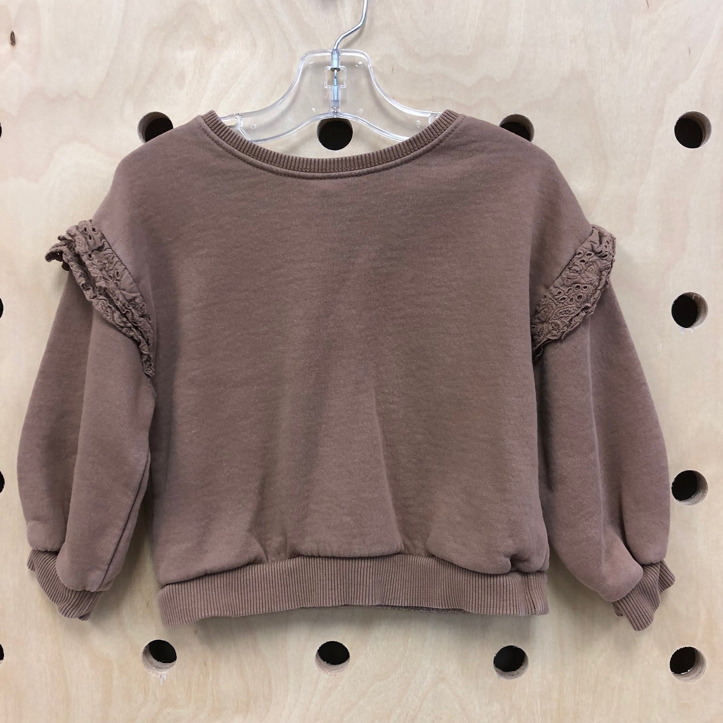 Brown Eyelet Pullover