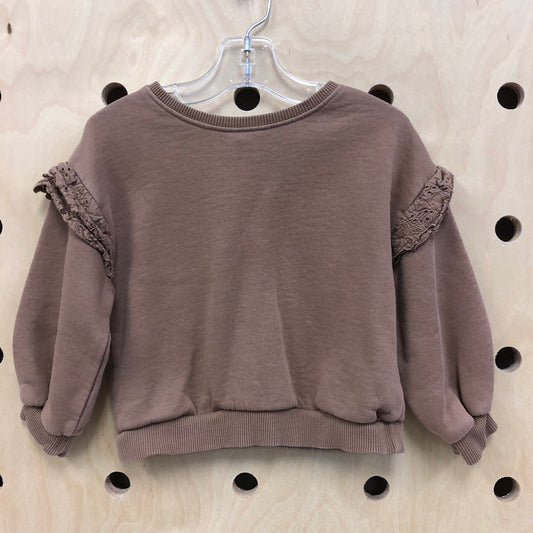 Brown Eyelet Pullover