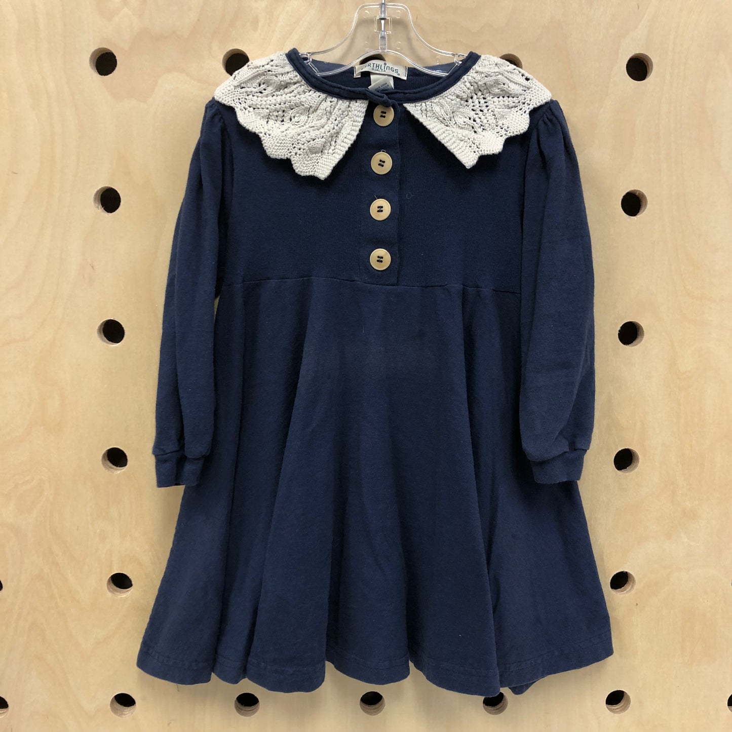 Blue Button Organic Dress
