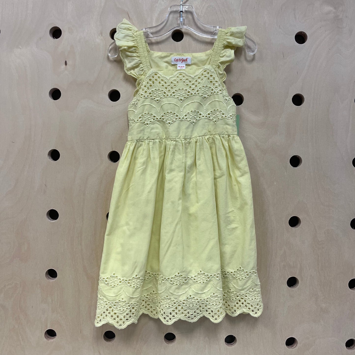 Yellow Eyelet Dress