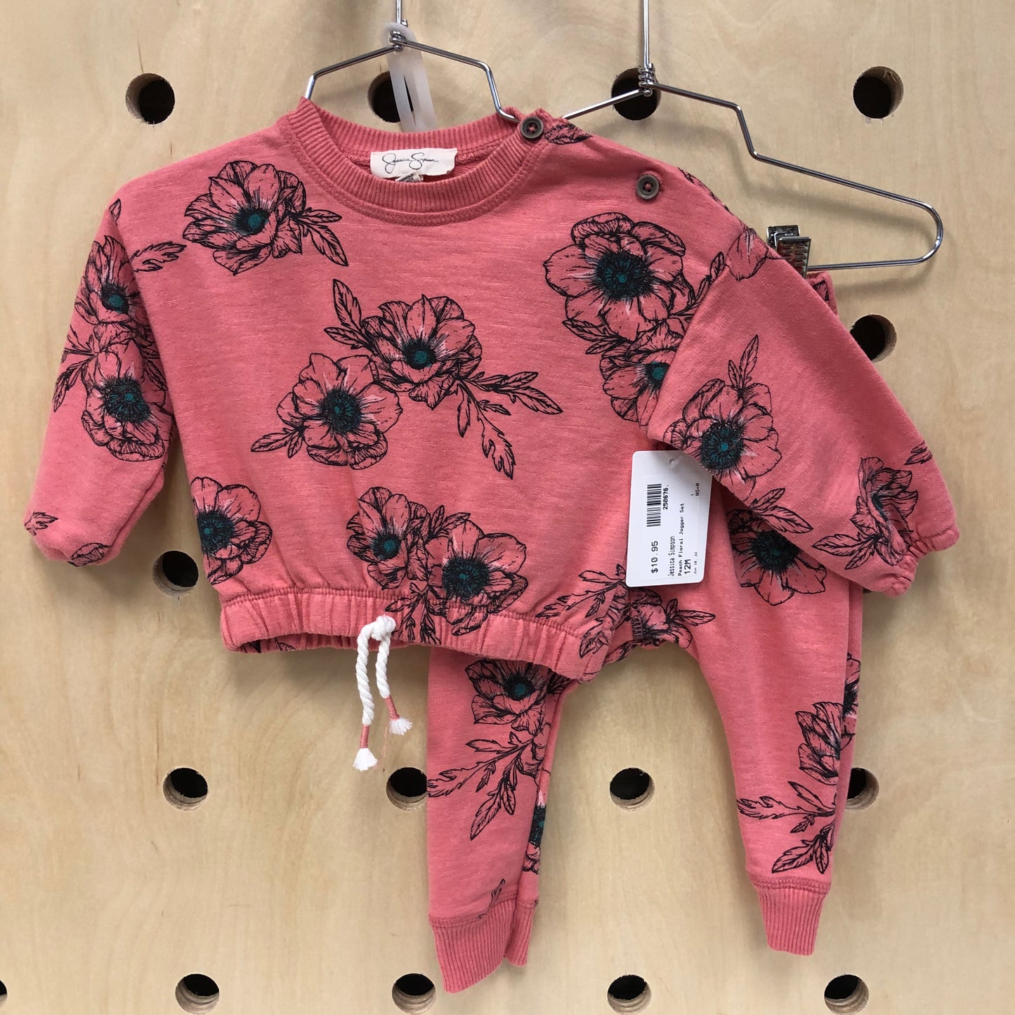 Peach Floral Jogger Set