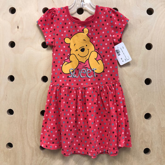 Coral Floral Sweet Pooh Dress