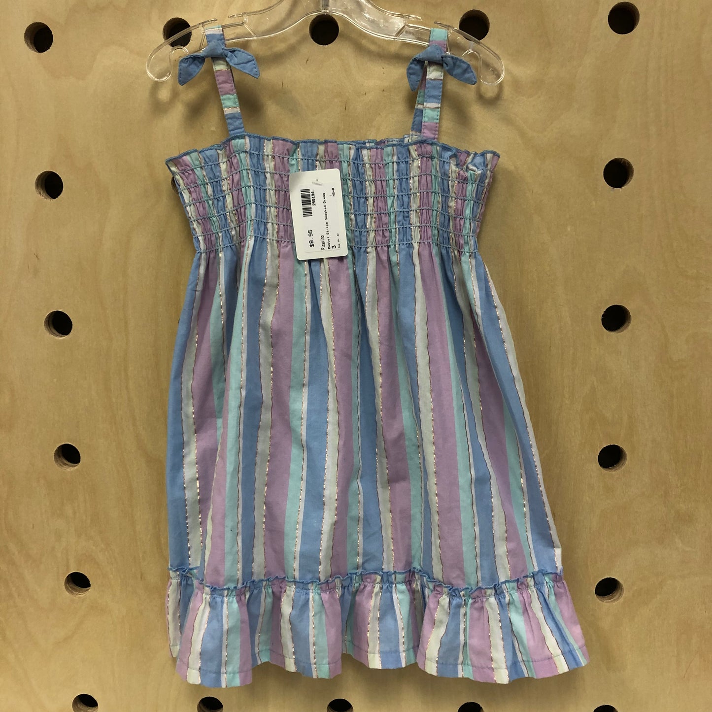 Pastel Stripe Smocked Dress