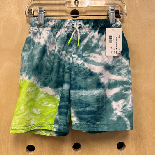 Green Tie Dye Board Shorts