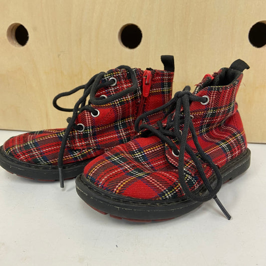 Red Plaid Boots