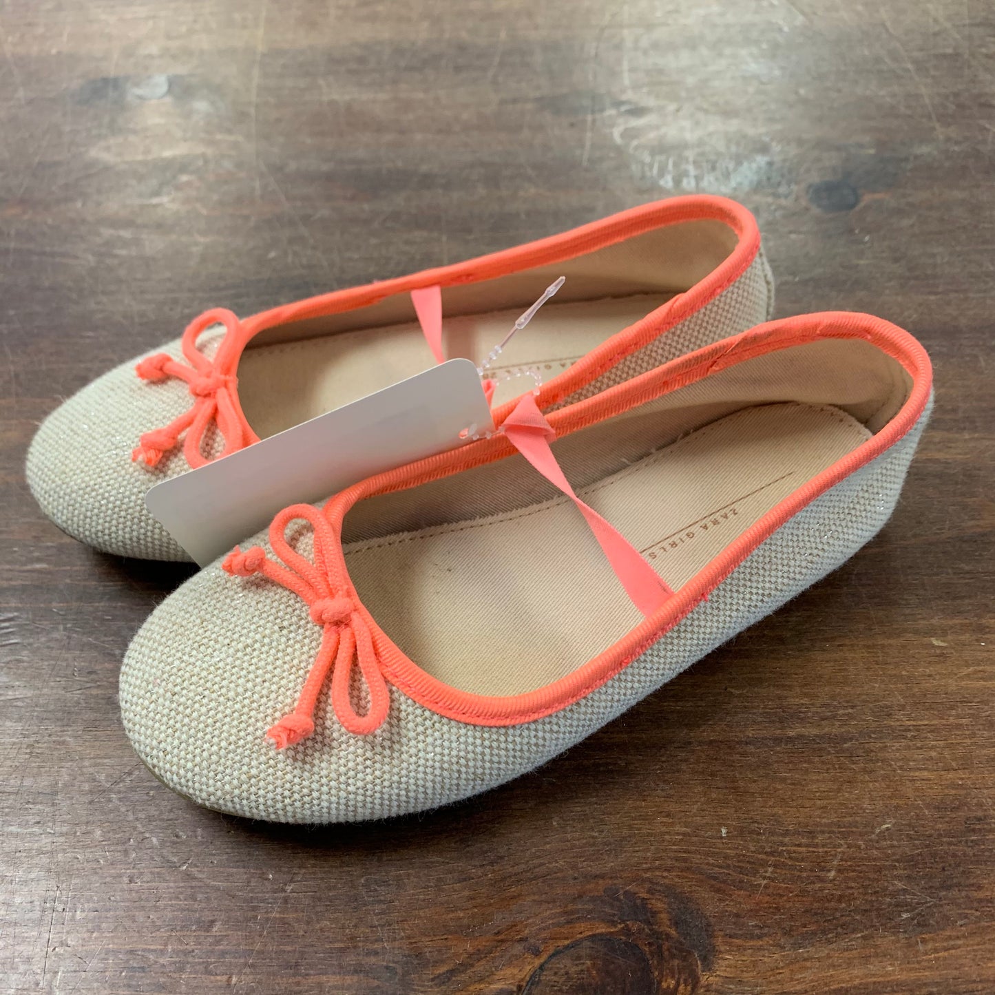 Beige & Orange Flats