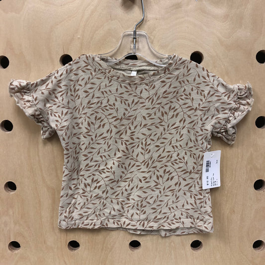 Beige Leaf Top