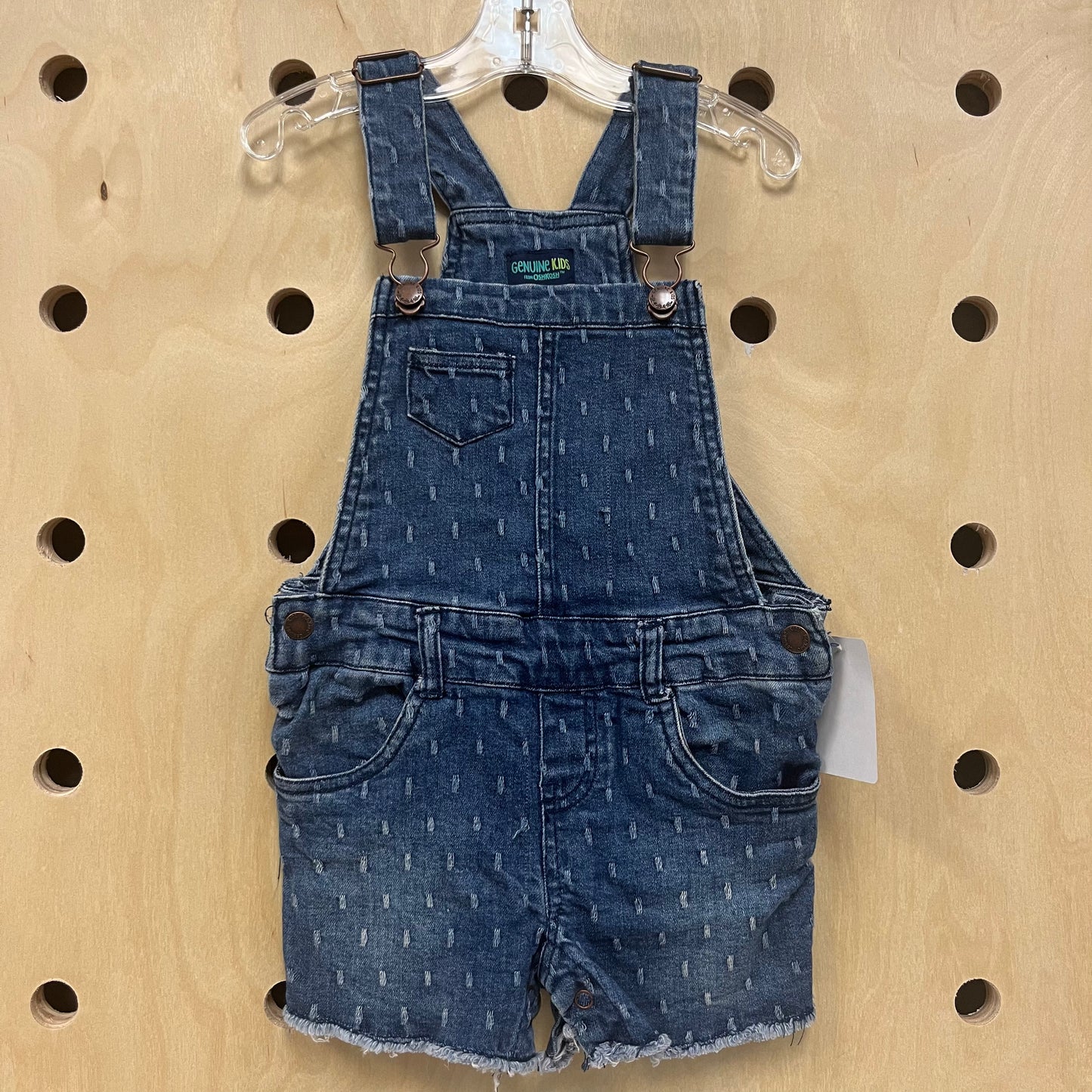 Denim Textured Overalls