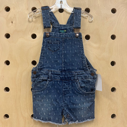Denim Textured Overalls
