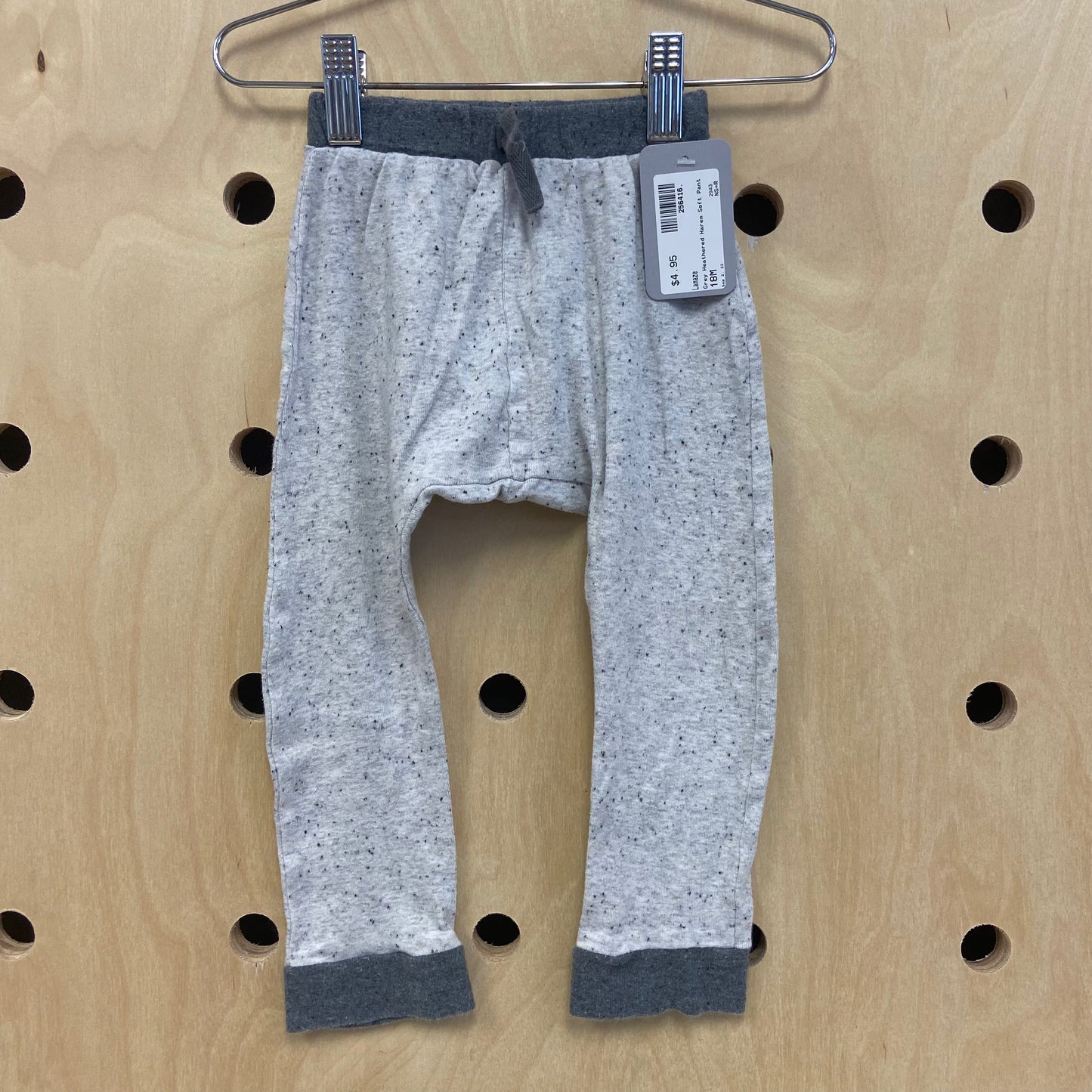 Grey Heathered Harem Soft Pant