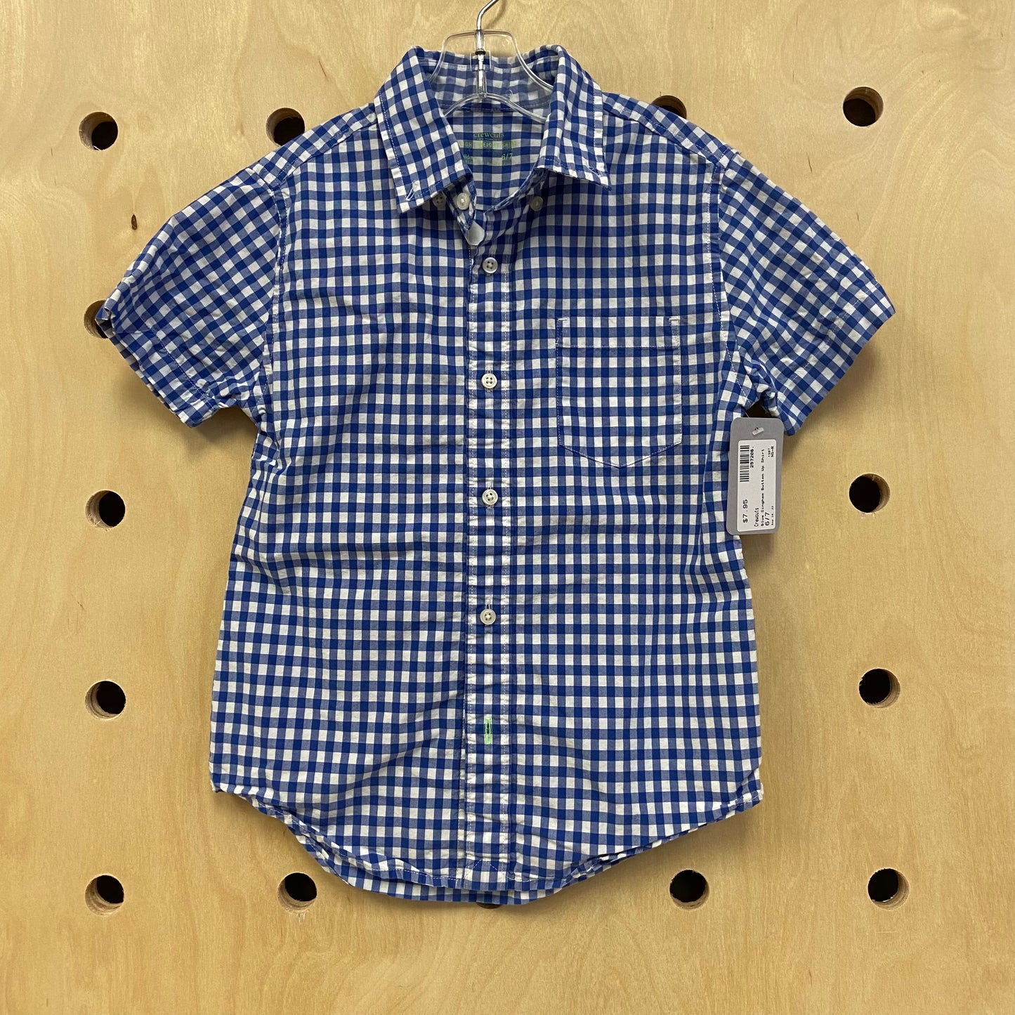 Blue Gingham Button Up Shirt