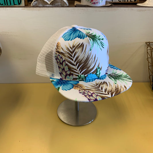 Trucker Hat -Blue Hibiscus