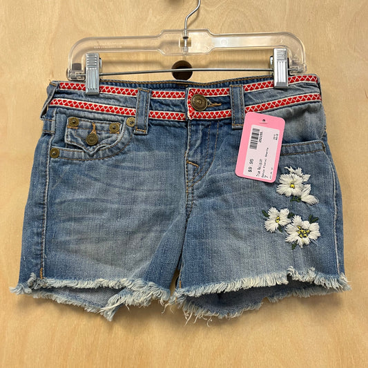 Denim Floral Shorts