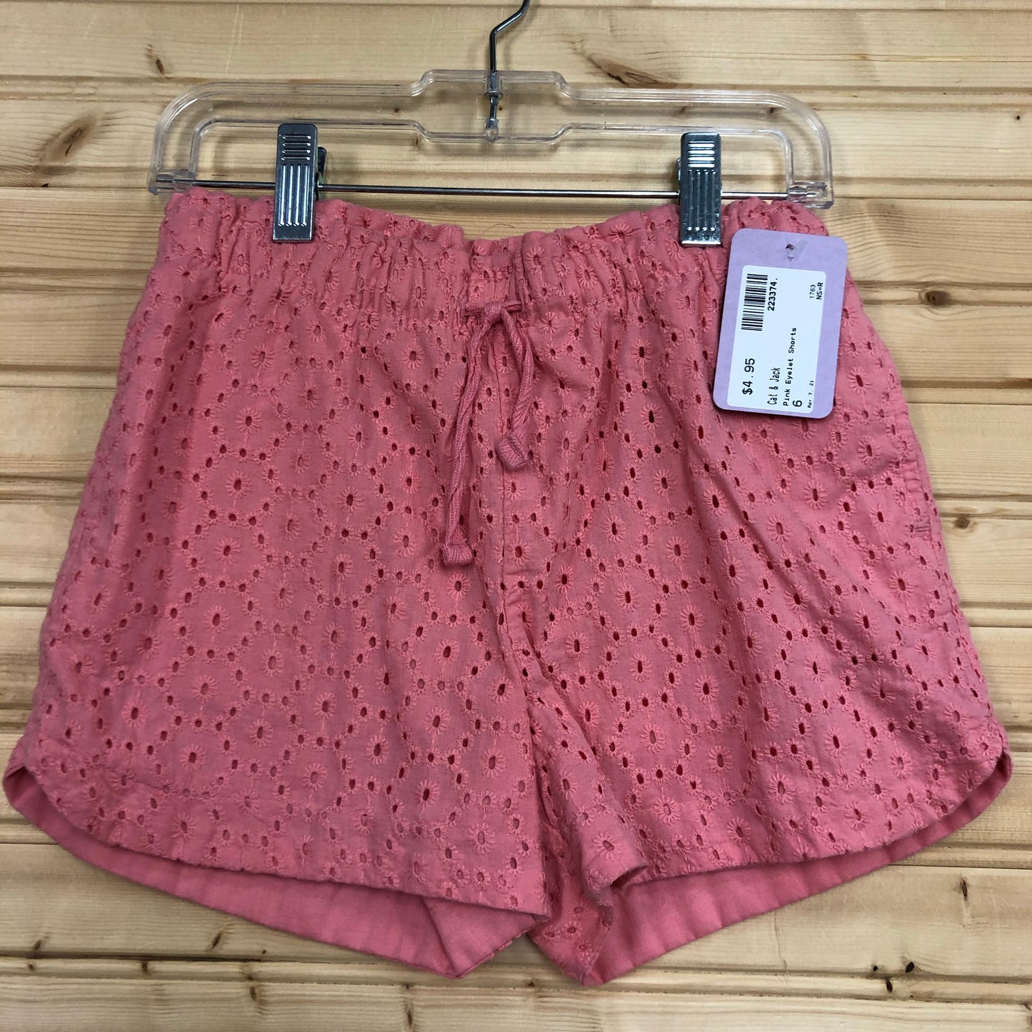 Pink Eyelet Shorts