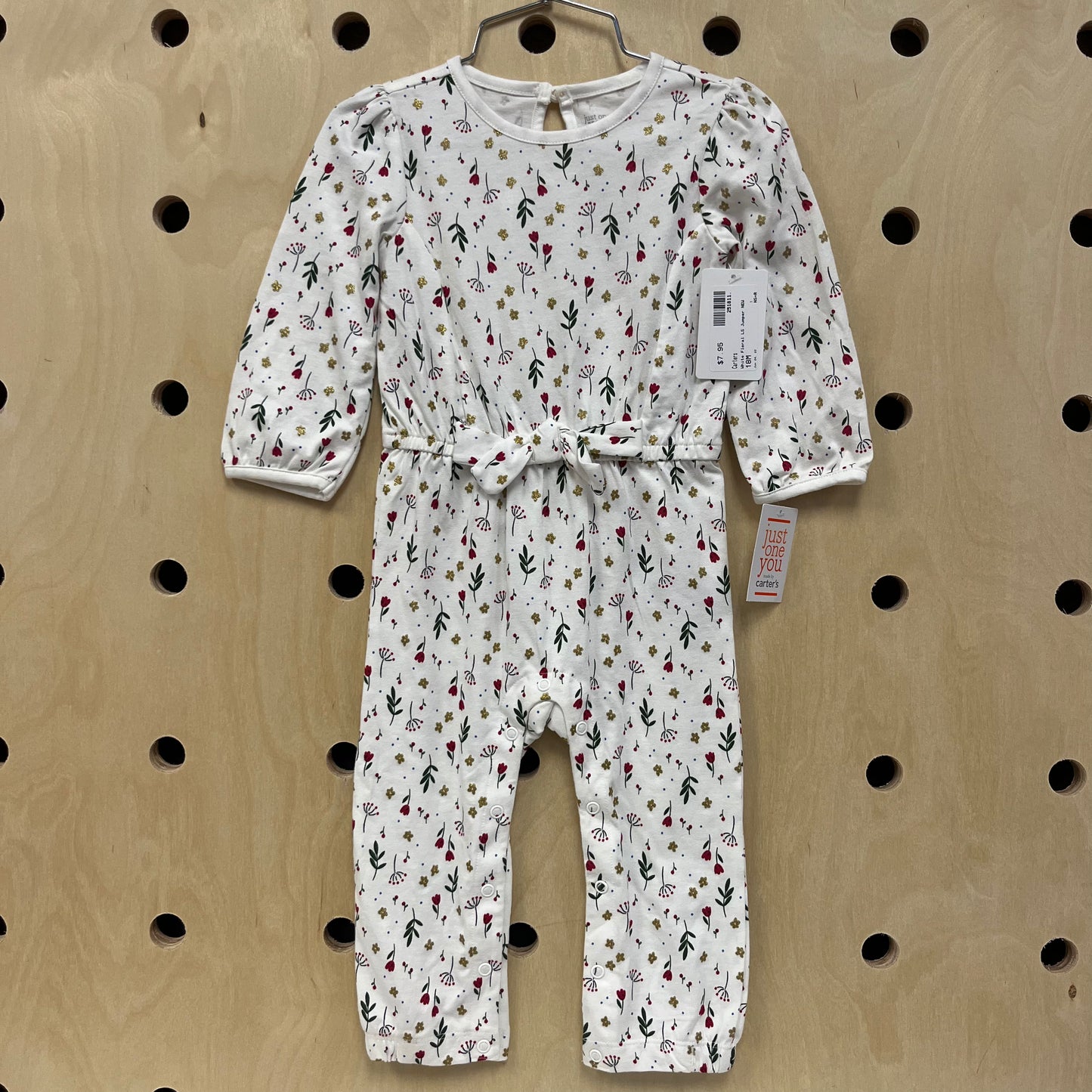 White Floral LS Jumper NEW