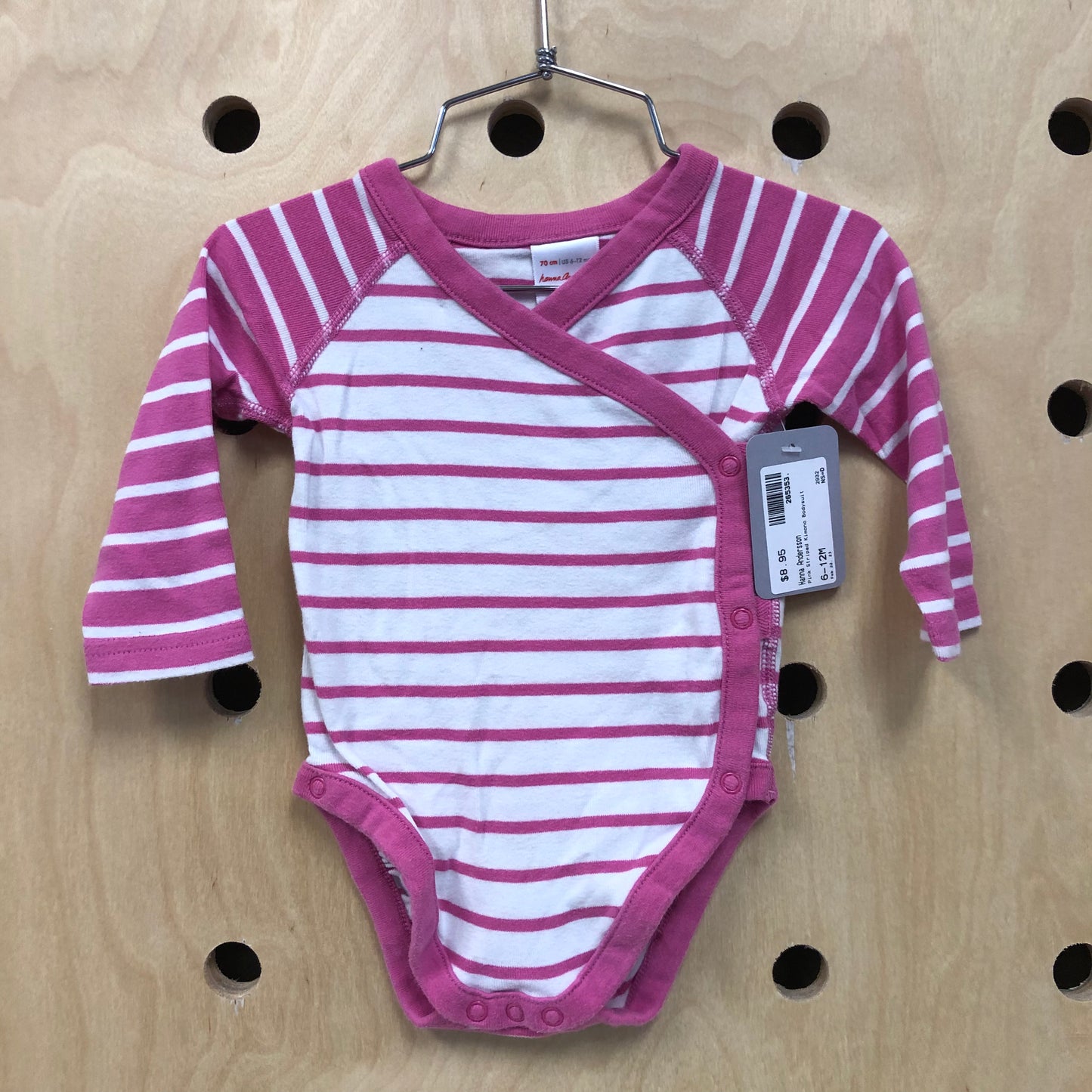 Pink Striped Kimono Bodysuit