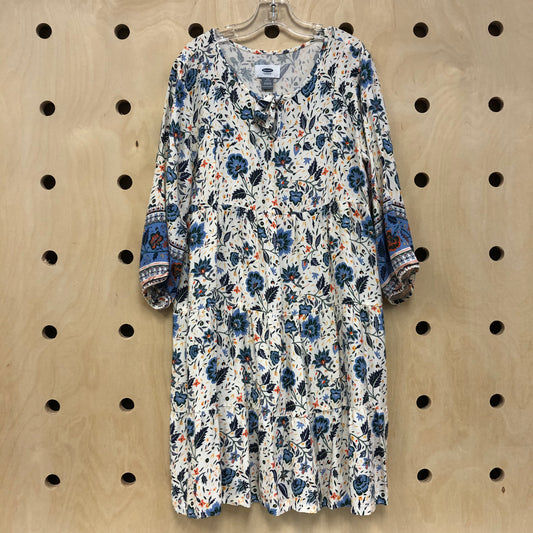 Cream Floral Dress