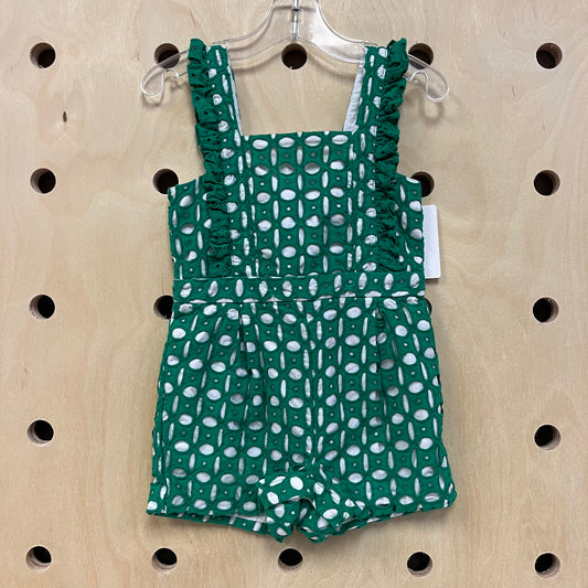 Green Lace Romper
