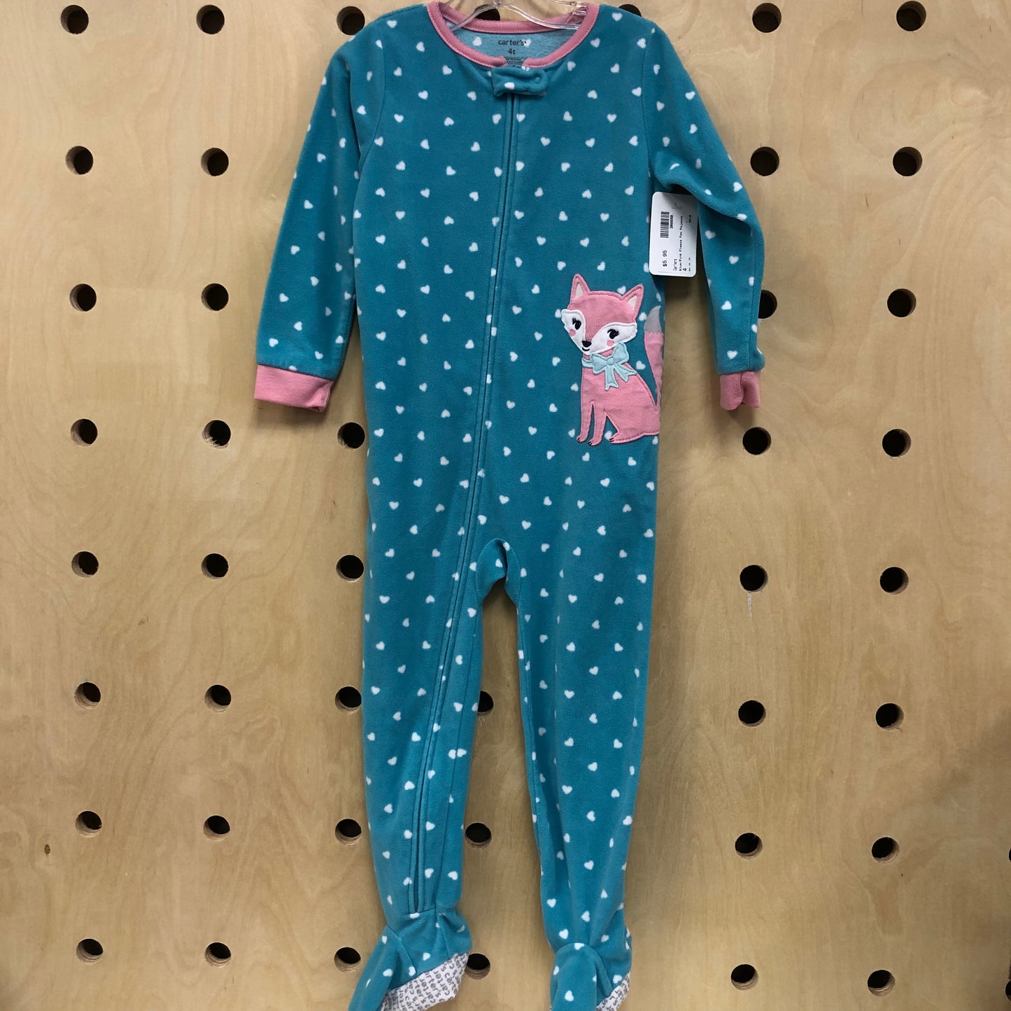 Blue/Pink Fleece Fox Pajamas