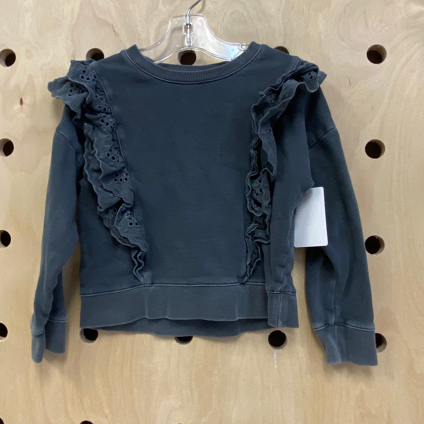Grey Eyelet Sweatshirt
