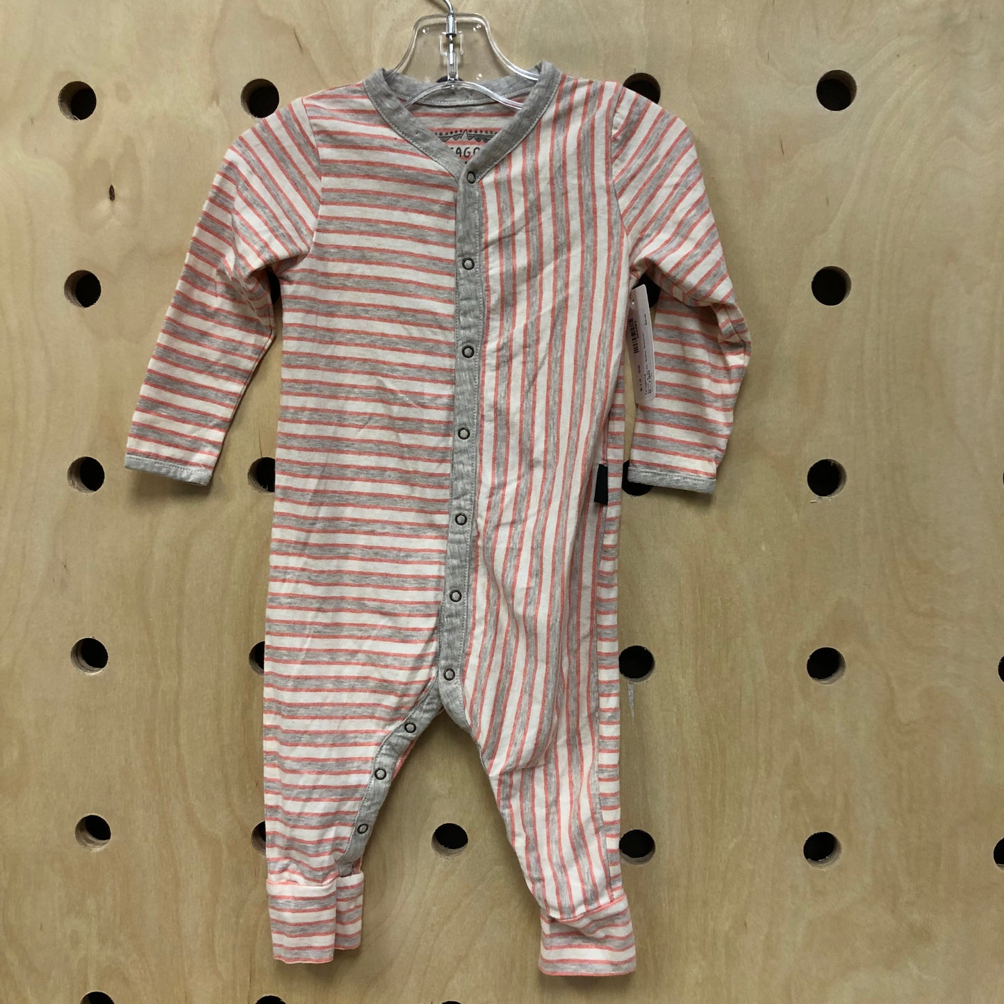 Pink & Grey Baby Romper