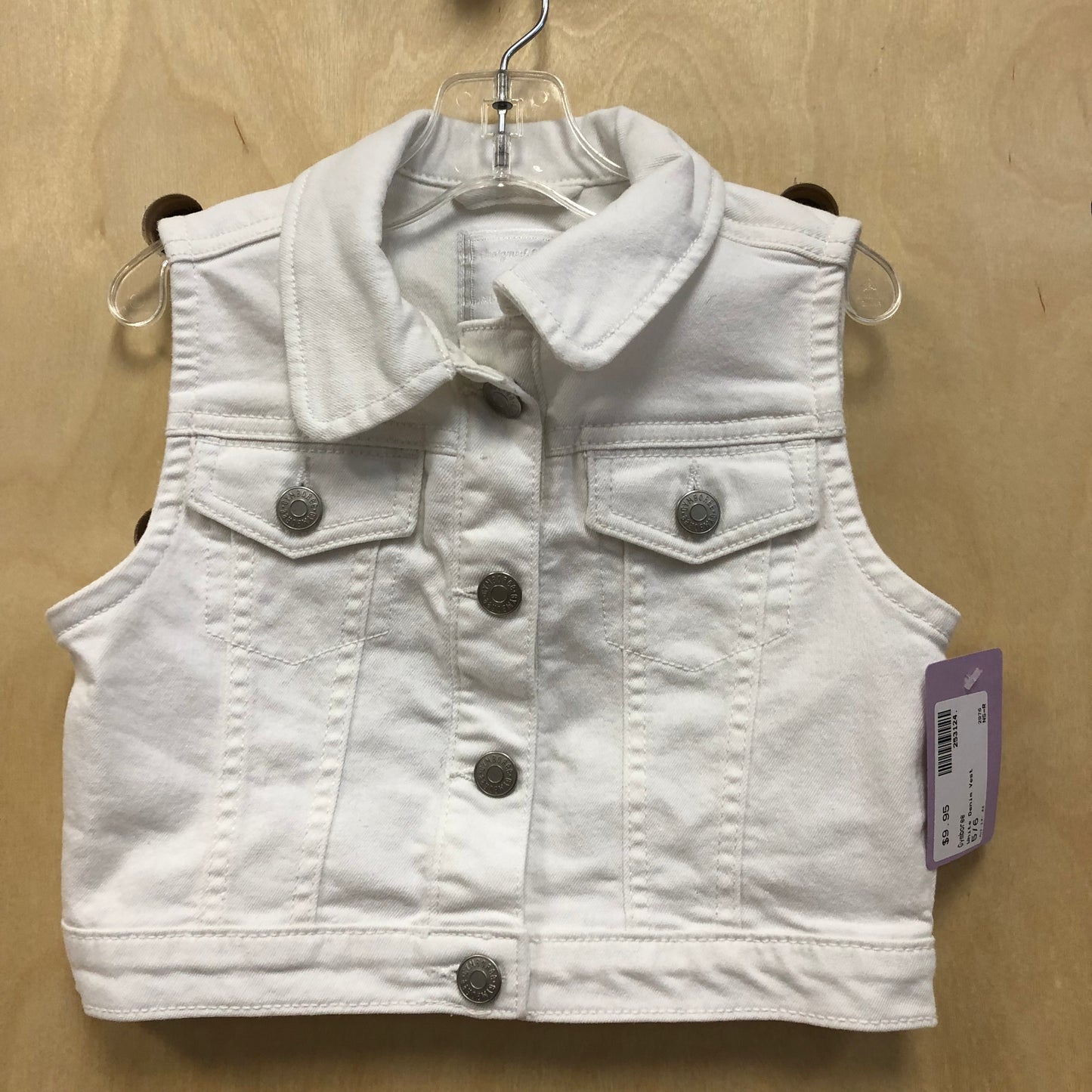 White Denim Vest