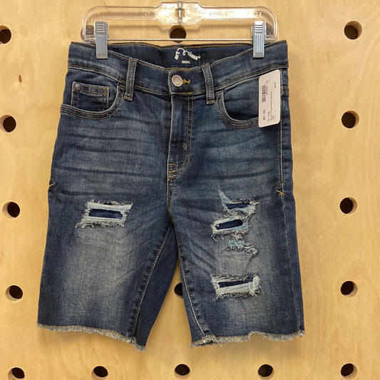 Denim Distressed Shorts