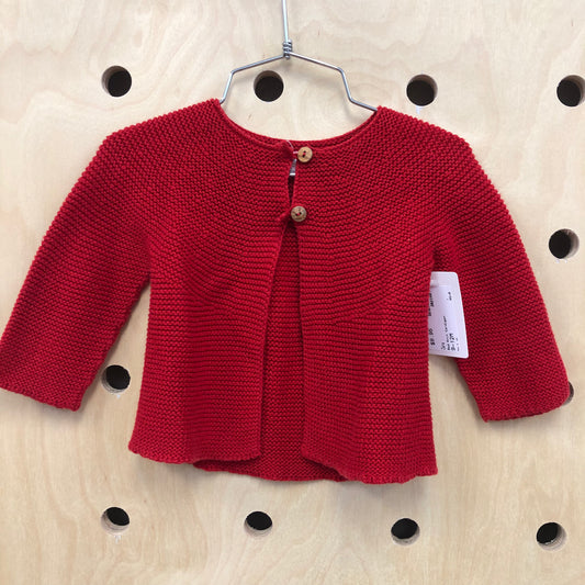 Red Knit Cardigan