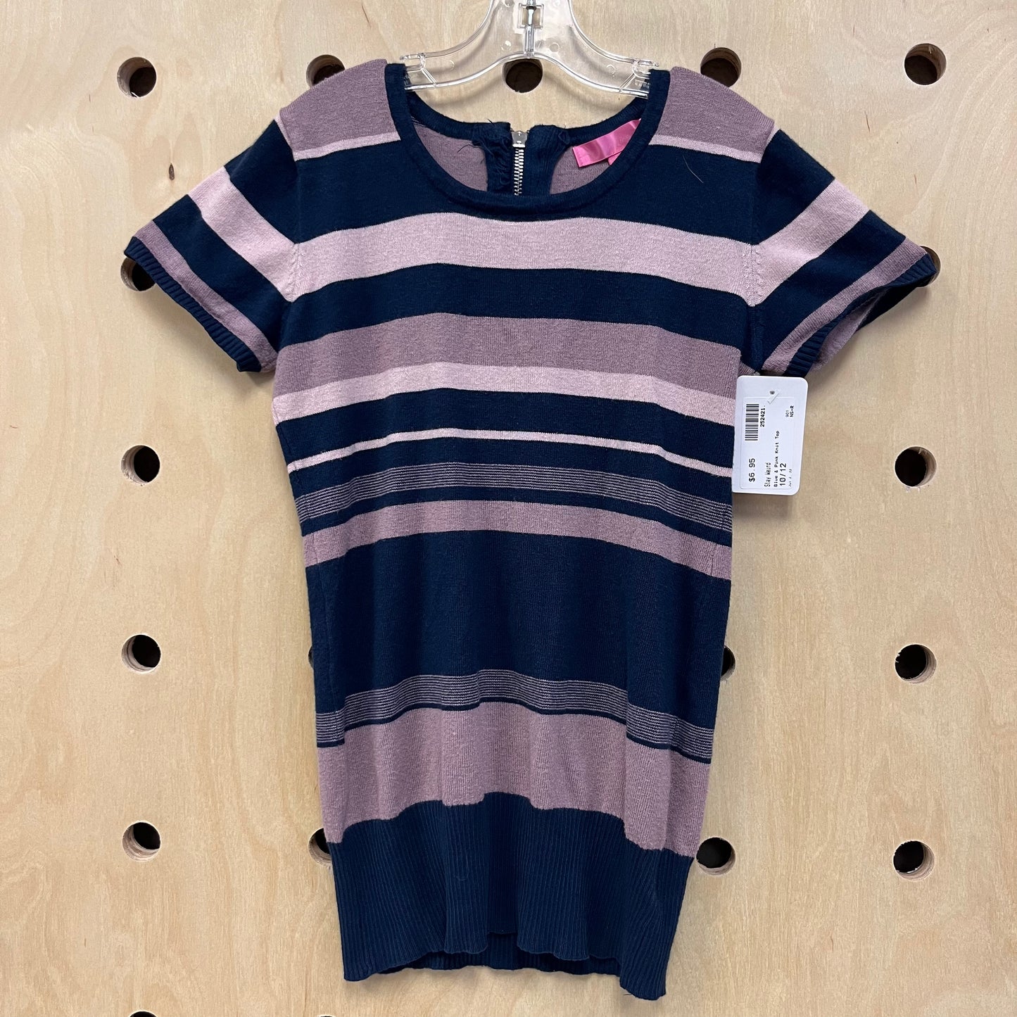 Blue & Pink Knit Top