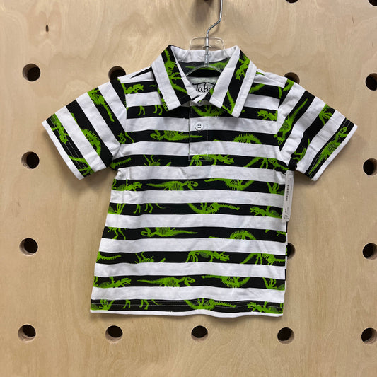 B+W Striped Fossils Polo