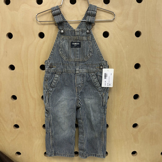 Denim Striped Overalls