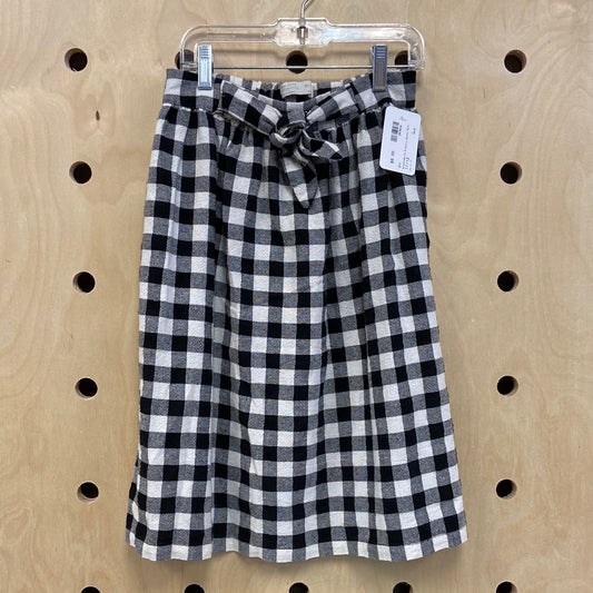 Black+White Elastic Waist Skir