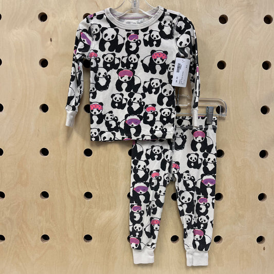 Cream Panda Pajamas