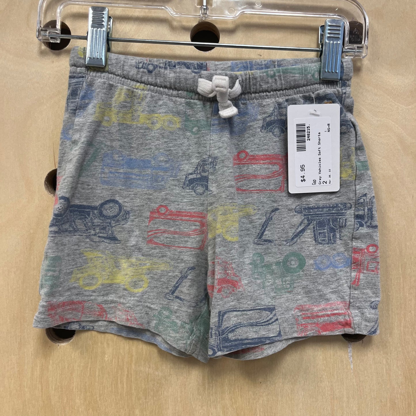 Grey Vehicles Soft Shorts