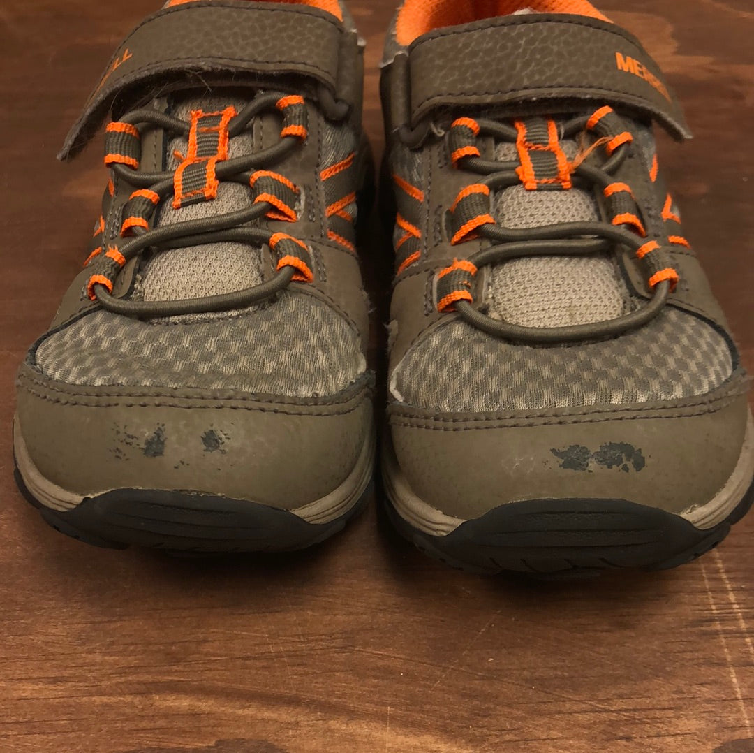 Grey & Orange Hiking Shoes