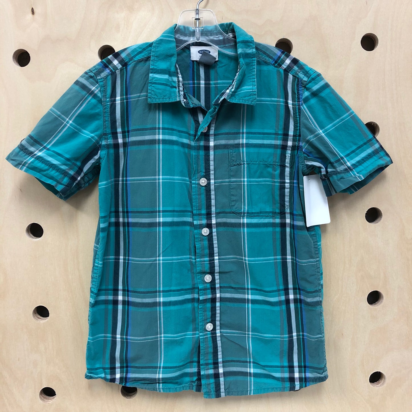 Teal Plaid Button Up
