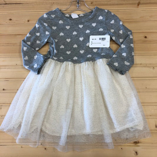 Cream Tulle LS Dress