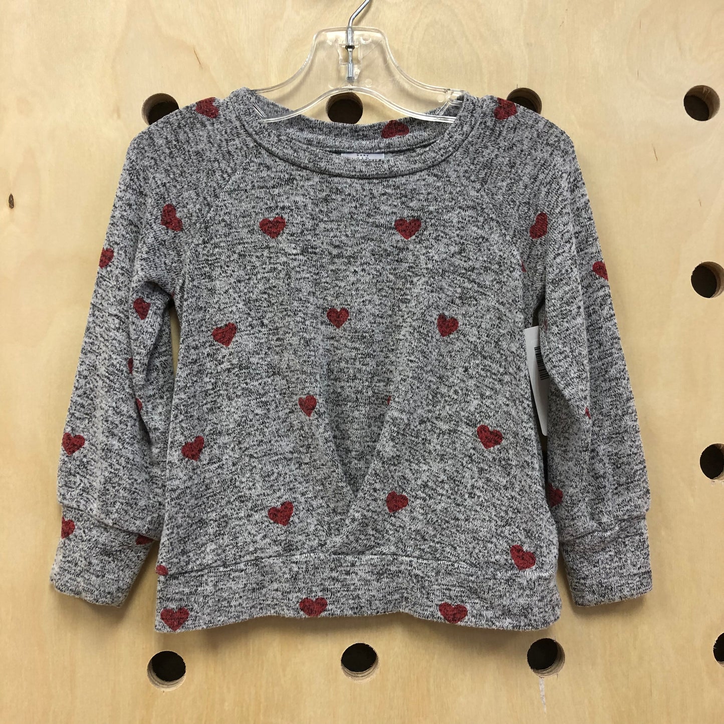 Heather Grey Hearts Top