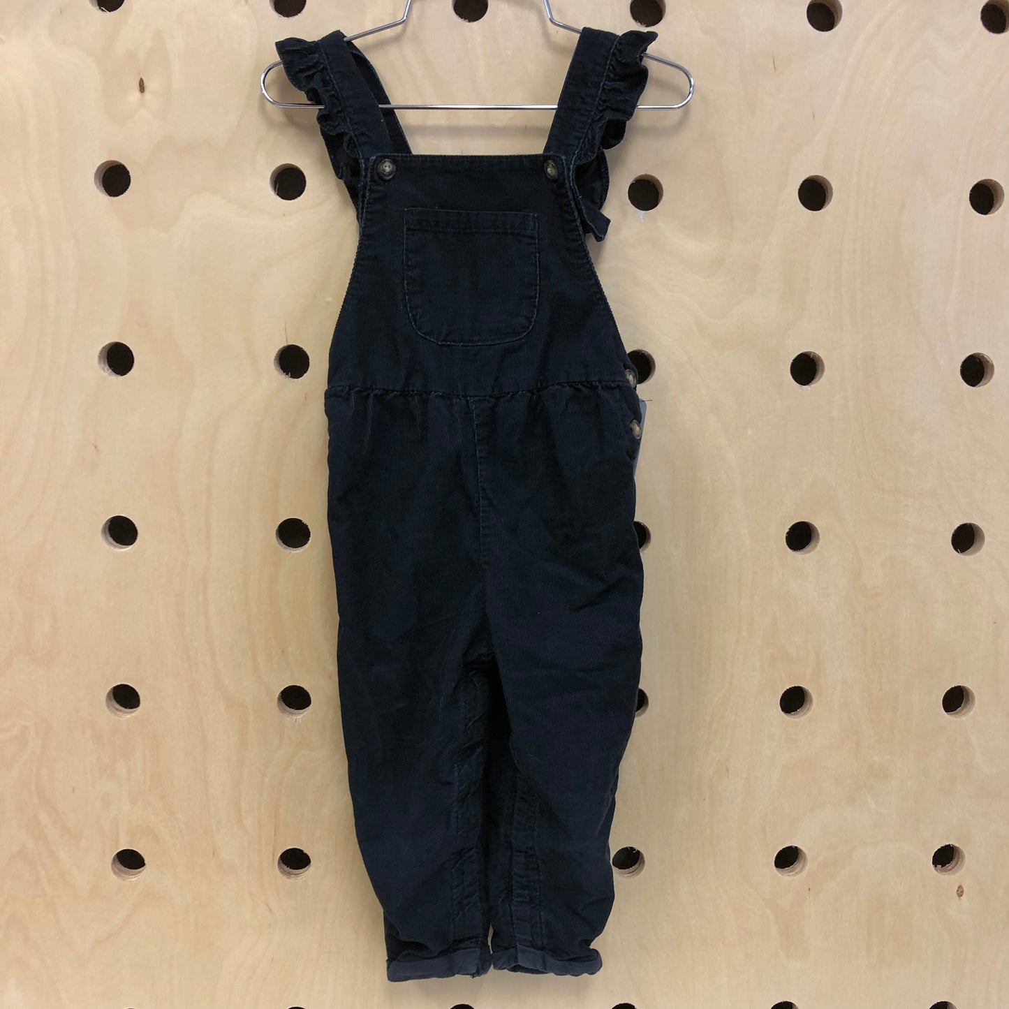 Black Cord Overalls