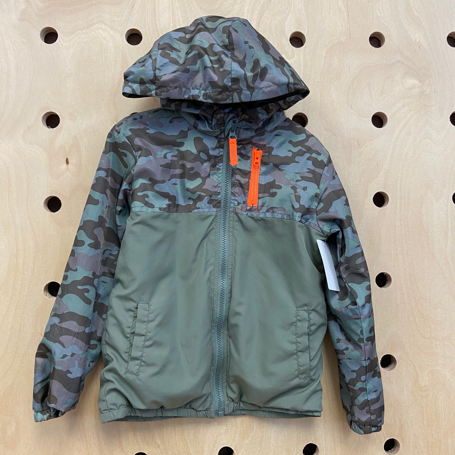 Green Camo Zip Windbreaker