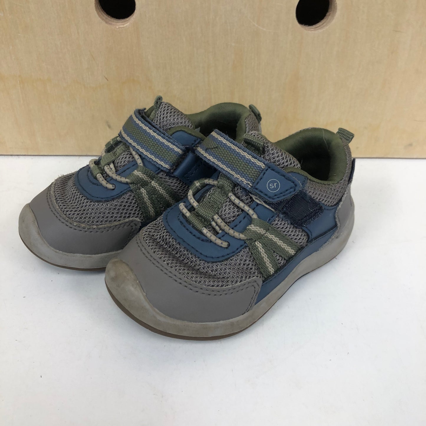 Grey + Green Mesh Sneakers