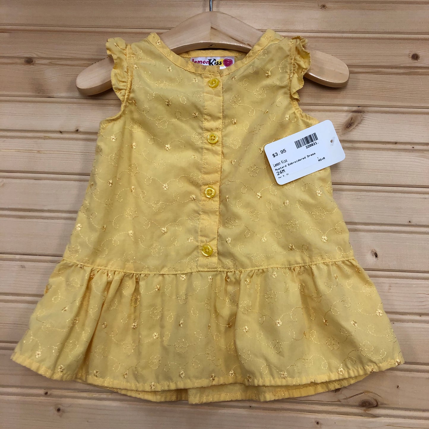 Mustard Embroidered Dress