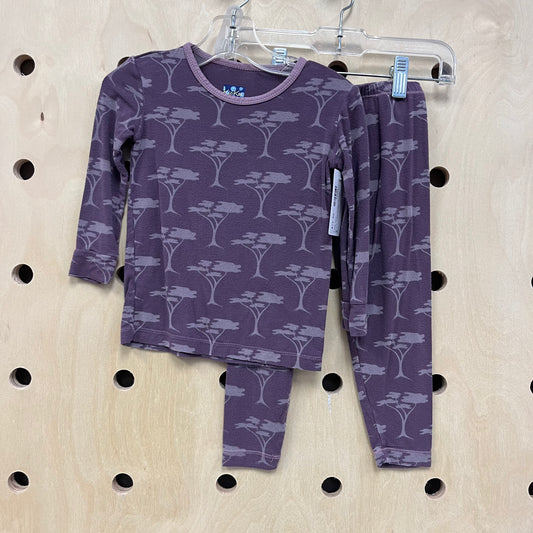 Purple Trees Bamboo Pajamas