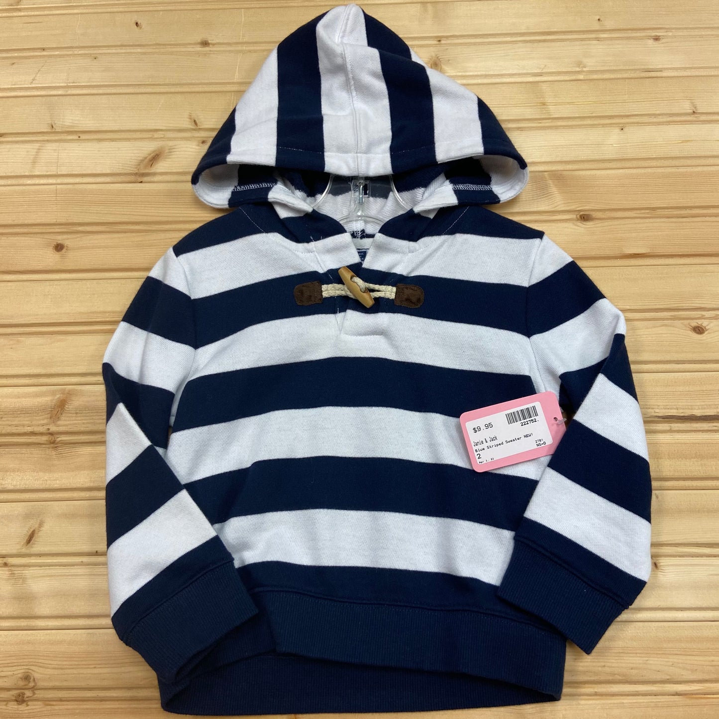Blue Striped Pullover NEW!