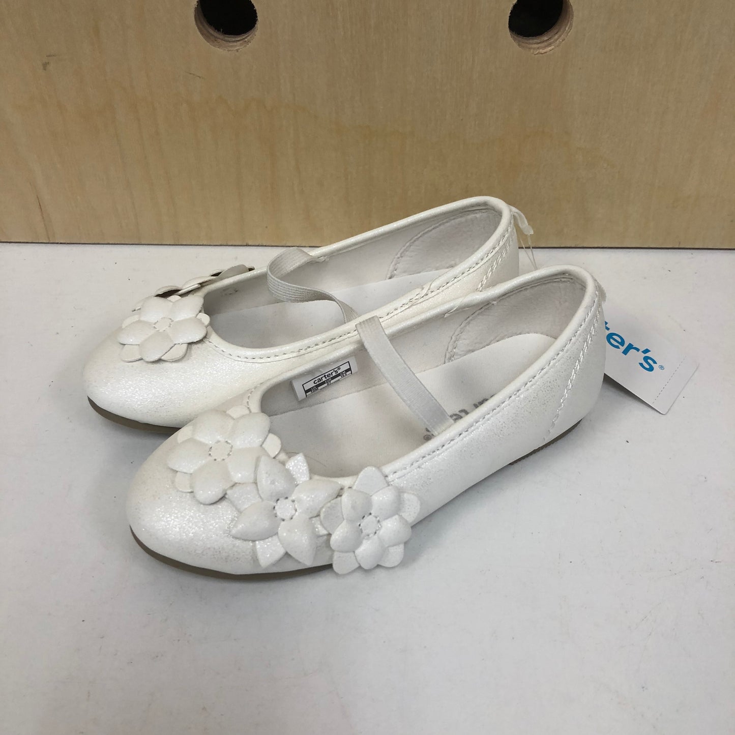 White Floral Flats NEW!