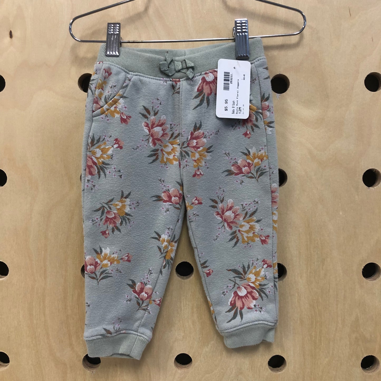 Dusty Mint Floral Joggers