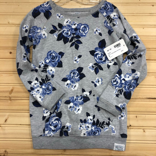 Grey + Blue Roses Pullover